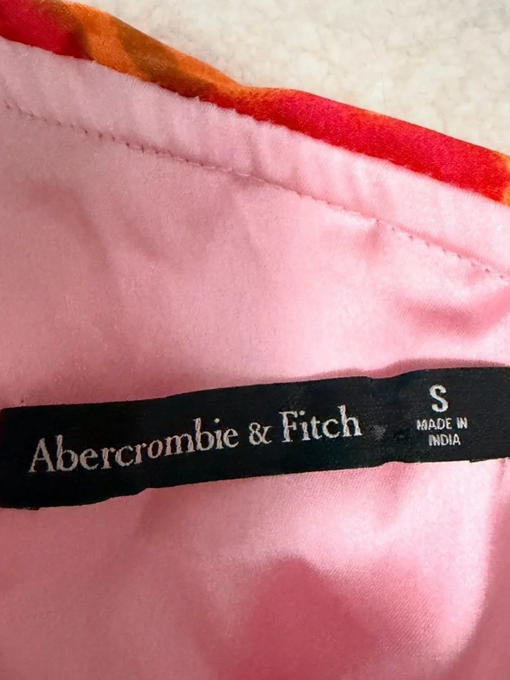 Abercrombie & Fitch Pink One-Shoulder Floral Ruched Maxi Dress